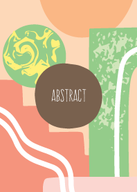 Abstract Light Apricot Hand Drawn Shapes