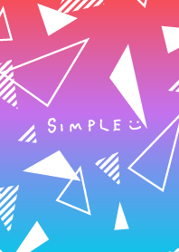 Gradation triangle Blue red4 from Japan