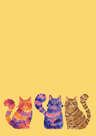 Amusing Cats02 light yellow