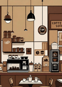 A corner of the coffee shop F4fa88