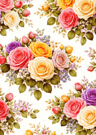 rose pattern02 brown