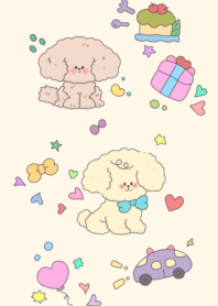 Sweet little dog with a cute head