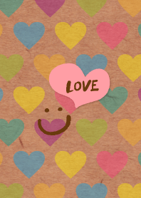 Colorful heart Kraft paper-Smile6-