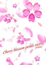 cherry blossom petals swirl [white]