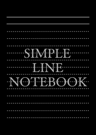 SIMPLE GRAY LINE NOTEBOOK/BLACK