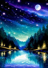 Beautiful starry night view#1312