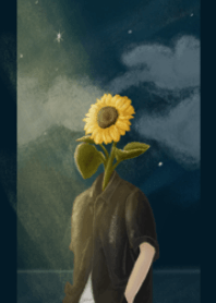Sunflower And Moon