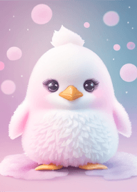 White pink penguin