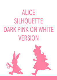 ALICE SILHOUETTE DARK PINK ON WHITE