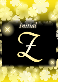 【Z】イニシャル❤️お花-黄色×黒-