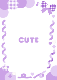 Cute Purple -Plaid-Ribbon-Flower
