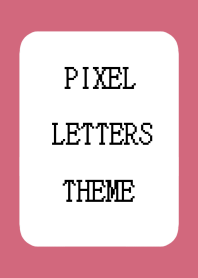 PIXEL LETTERS THEMEj-RED-BEIGE