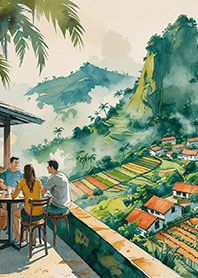 View of a coffee shop on the mountain2