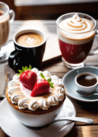 Coffee strawberry chocolate cake 115f8C