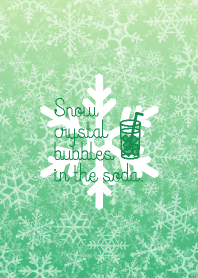 Snow crystal bubbles in the melon soda