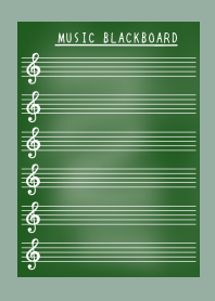 MUSIC BLACKBOARD-DUSTY GREEN