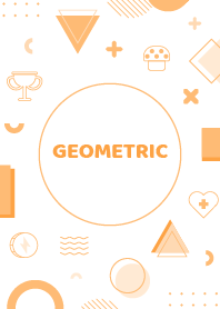 Flat Geometric White Orange