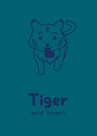 Tiger & heart Blue -conar