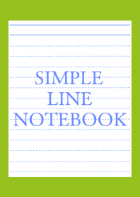 SIMPLE BLUE LINE NOTEBOOK-LEAF GREEN