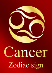 -Cancer Gold Red symbol mark-