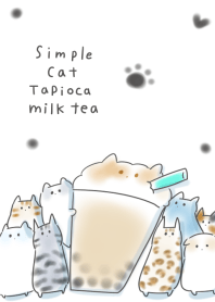 simple Various cats Tapioca milk tea.