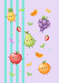 Happy Fruits Purple & Green