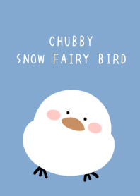 CHUBBY SNOW FAIRY BIRD/DUSTY BLUE
