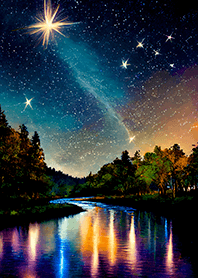 Beautiful starry night view#985