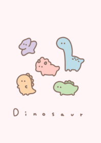 Kawaii Dinosaurs 24/dull pink col