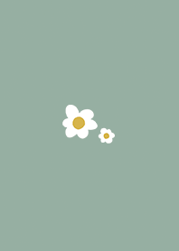 Beige Khaki : White Flower