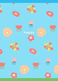 Northern Flowers15 on blue