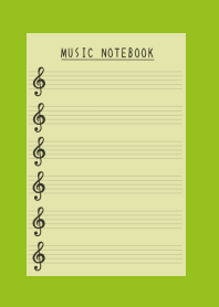 MUSIC COLOR NOTEBOOK-LEAF GREEN