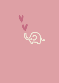 くすみピンクぞうさん♡ミルクホワイト