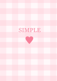 SIMPLE HEART -pink check-