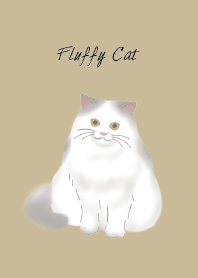 Fluffy Cat, Long-Haired Breed, Simple