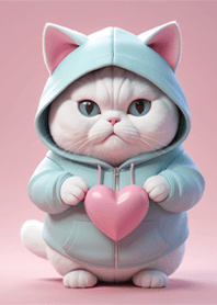แมวเสื้อฟ้าหัวใจสีชมพู