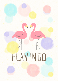 Flamingo - Dot Watercolor3 -