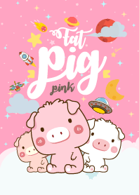 เจ้าหมูอ้วน กาแล็กซี่ สีชมพูหวาน