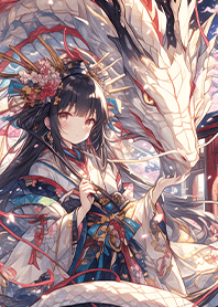 彩之國的女王與白龍❤️