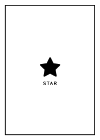 Simple Lucky Star / White&Black
