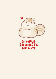 simple squirrel heart beige.