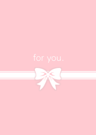 simple ribbon -pink-