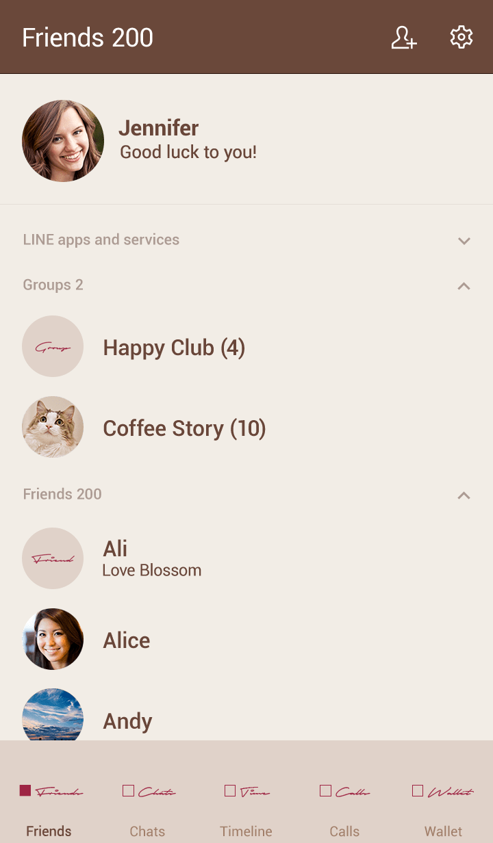 Line クリエイターズ着せかえ ボルドー シンプルな英字着せ替え