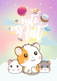 Rat Celebrate Galaxy Hologram