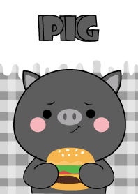Black Pig is Enjoy Eating