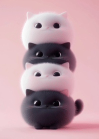 Cute fat cat round body_5