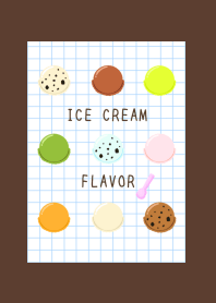 ICE CREAM FLAVOR GRAPH PAPER/DEEP BROWN