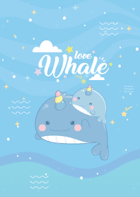 Whale Unicorn Undersea Sea Blue