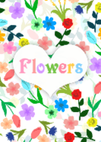 Flowers / white heart