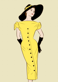 1950's Girl (Yellow)